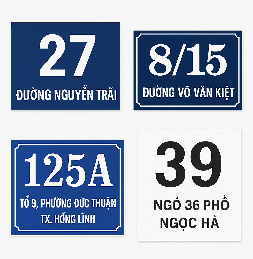 Làm bảng hiệu số nhà đúng chuẩn, đẹp và bền | doibanghieu.com